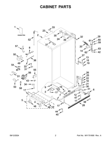 Part Location Diagram of W11494196 Whirlpool TECH SHEET