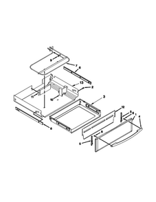 Drawer Parts Diagram and Parts List for WFI910H0AS1  KitchenAid Range