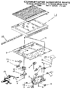 Compartment Separator Diagram and Parts List for E18PKXYN00  Whirlpool Refrigerator