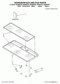 WORKSURFACE AND PAD PARTS Diagram and Parts List for XW29000TA0  Whirlpool Laundry Accessories
