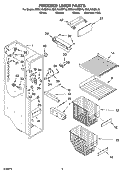 FREEZER LINER PARTS Diagram and Parts List for ED2LHAXMB10  Whirlpool Refrigerator