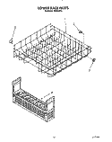LOWER RACK Diagram and Parts List for KPDI620T5  KitchenAid Dishwasher
