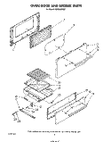 OVEN DOOR AND BROILER Diagram and Parts List for SS3004SRW0  Whirlpool Range