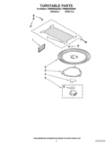 TURNTABLE PARTS Diagram and Parts List for YWMH53520AH0  Whirlpool Microwave