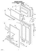DOOR Diagram and Parts List for ET8FTEXKQ01  Whirlpool Refrigerator