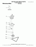 MOTOR AND DRIVE PARTS Diagram and Parts List for KUCS03FTPA2  KitchenAid Trash Compactor