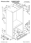 CABINET PARTS Diagram and Parts List for KBRO36FTX02  KitchenAid Refrigerator