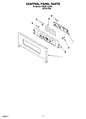CONTROL PANEL PARTS Diagram and Parts List for YKBMC140HS0  KitchenAid Microwave Oven Combo