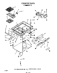 Cook Top Diagram and Parts List for N9157*0  Roper Range