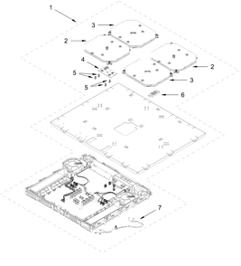 Induction Module Parts Diagram and Parts List for JPIFC730RL00  Whirlpool Range