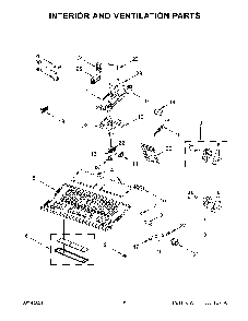 Interior And Ventilation Parts Diagram and Parts List for KMHC319EBS05  KitchenAid Microwave