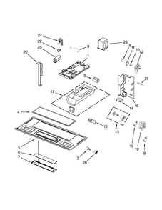 Interior And Ventilation Parts Diagram and Parts List for KHMS2040BSS1  KitchenAid Microwave