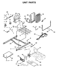 Unit Parts Diagram and Parts List for 10650043710  Kenmore Refrigerator