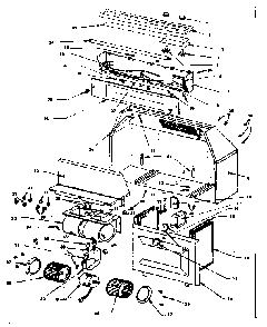 Range Hood Assembly Diagram and Parts List for 1555447080  Kenmore Range Hood