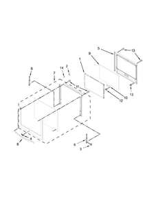 Oven Door Parts Diagram and Parts List for WOS51EC0AW03  Whirlpool Wall Oven
