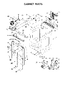 Cabinet parts Diagram and Parts List for 11061633611  Kenmore Dryer