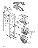 FREEZER LINER Diagram and Parts List for KSRS27QXWH01  KitchenAid Refrigerator