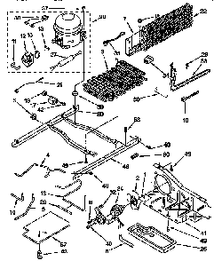 Unit Diagram and Parts List for KTRS22QABL01  KitchenAid Refrigerator