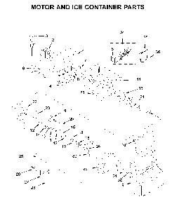 Motor and ice container parts Diagram and Parts List for 10651115710  Kenmore Refrigerator