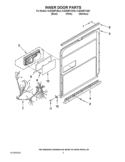 INNER DOOR PARTS Diagram and Parts List for KUDS35FXSS5  KitchenAid Dishwasher