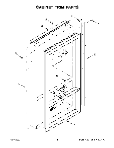 Cabinet Trim Parts Diagram and Parts List for KBFN502EBS05  KitchenAid Refrigerator