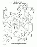CHASSIS PARTS Diagram and Parts List for YWFE381LVS0  Whirlpool Range