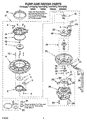 PUMP AND MOTOR PARTS Diagram and Parts List for TUD6700PB2  Estate Dishwasher