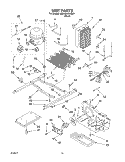 UNIT Diagram and Parts List for 6GD2SHQXKB01  Whirlpool Refrigerator