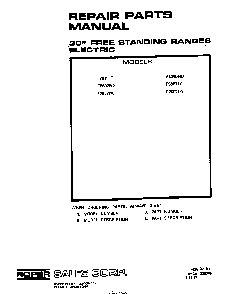 Front Cover Diagram and Parts List for F7607*0  Roper Range
