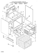 OVEN CHASSIS Diagram and Parts List for KERC507EBL5  KitchenAid Range