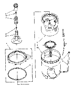 Agitator, Basket And Tub Diagram and Parts List for LA9800XSN1  Whirlpool Washer