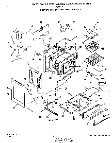 Lower Body Diagram and Parts List for H9608*0  Roper Range