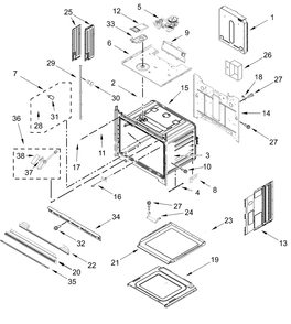 Oven Parts Diagram and Parts List for JOESC730RL00  Whirlpool Wall Oven