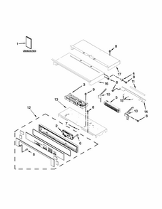 Control Panel Parts Diagram and Parts List for IBD350DS01  Whirlpool Wall Oven