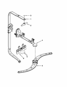 Upper Wash And Rinse Parts Diagram and Parts List for 66513262K111  Kenmore Dishwasher