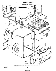 Cabinet Diagram and Parts List for GDP6000XRP0  Whirlpool Dishwasher