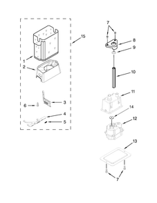Motor And Ice Container Parts Diagram and Parts List for KBSD602ESS00  KitchenAid Refrigerator