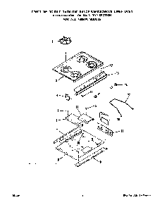 Main Top Diagram and Parts List for 1895*0A  Roper Range