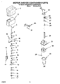MOTOR AND ICE CONTAINER PARTS Diagram and Parts List for KSRB22FKSS04  KitchenAid Refrigerator