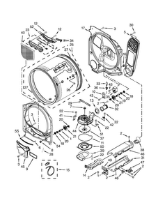 Bulkhead Parts Diagram and Parts List for 11068103310  Kenmore Dryer