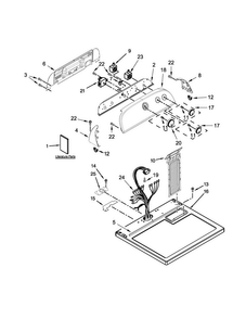 Top And Console Parts Diagram and Parts List for WED4995EW1  Whirlpool Dryer