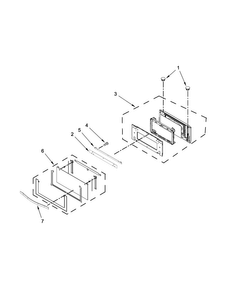 Microwave Door Parts Diagram and Parts List for WOC54EC7AS02  Whirlpool Microwave