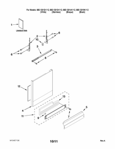 Part Location Diagram of WPW10300767 Whirlpool PANEL-TOE