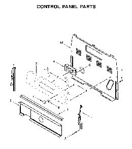 Control panel parts Diagram and Parts List for WFE320M0JS0  Whirlpool Range