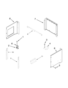 Top Venting Parts Diagram and Parts List for WOC97ES0ES01  Whirlpool Microwave