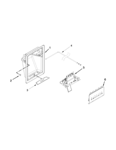Dispenser Parts Diagram and Parts List for 10650023211  Kenmore Refrigerator