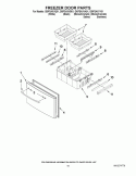 FREEZER DOOR PARTS Diagram and Parts List for GI0FSAXVA01  Whirlpool Refrigerator