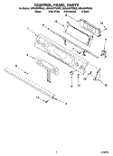 CONTROL PANEL PARTS Diagram and Parts List for KERA807PBL02  KitchenAid Range