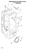 REFRIGERATOR LINER Diagram and Parts List for GD25SFXHS05  Whirlpool Refrigerator
