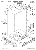 CABINET PARTS Diagram and Parts List for KSSO36FTX02  KitchenAid Refrigerator